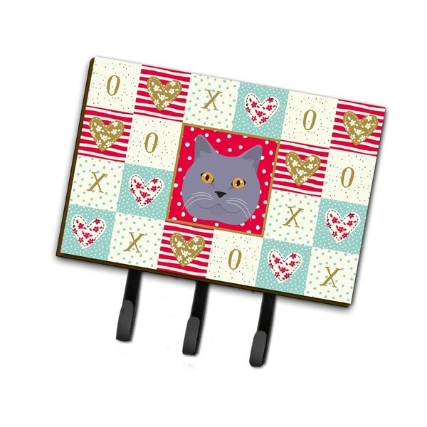 Carolines Treasures 6 x 2 x 9 in. British Shorthair Cat Love Leash or Key Holder CK5095TH68 - main